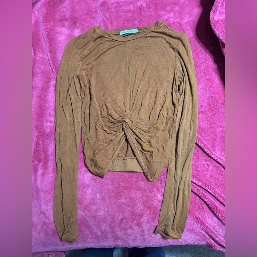 Women's Brown Long Sleeve Top